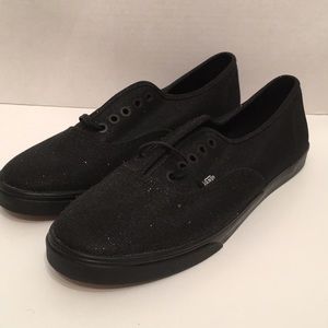 Black Sparkle Vans Brand New Womens 10s
